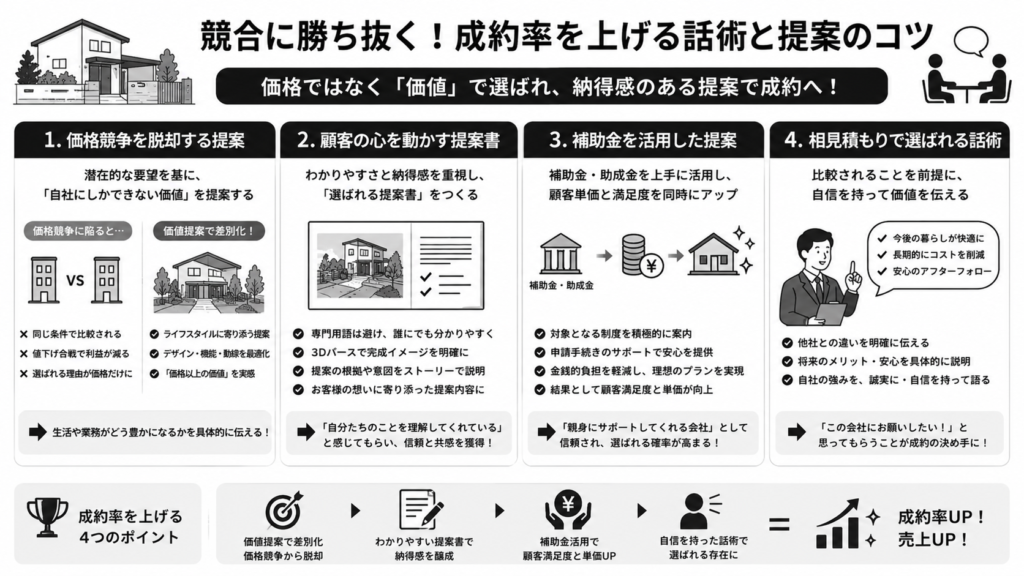 競合に勝ち抜く!成約率を上げる話術と提案のコツ