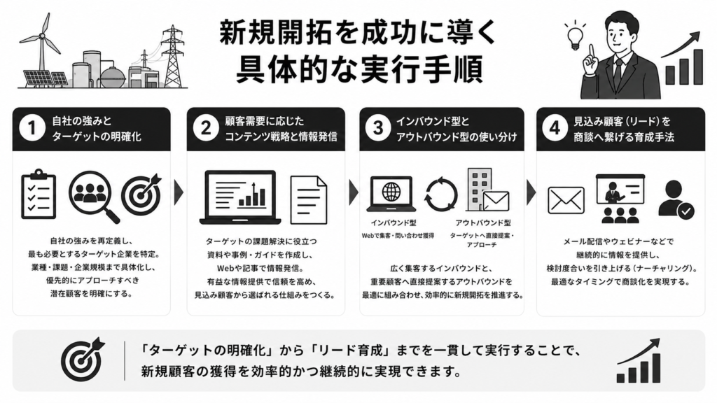 新規開拓を成功に導く具体的な実行手順