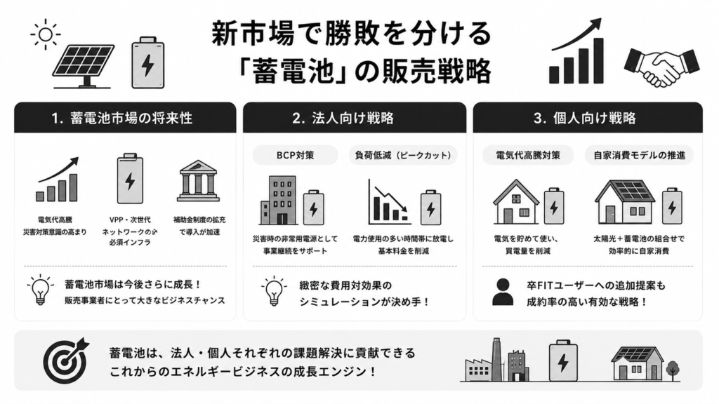 新市場で勝敗を分ける「蓄電池」の販売戦略