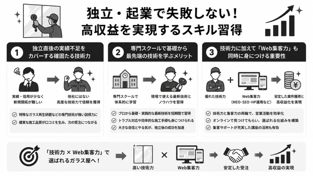独立・起業で失敗しない！高収益を実現するスキル習得について