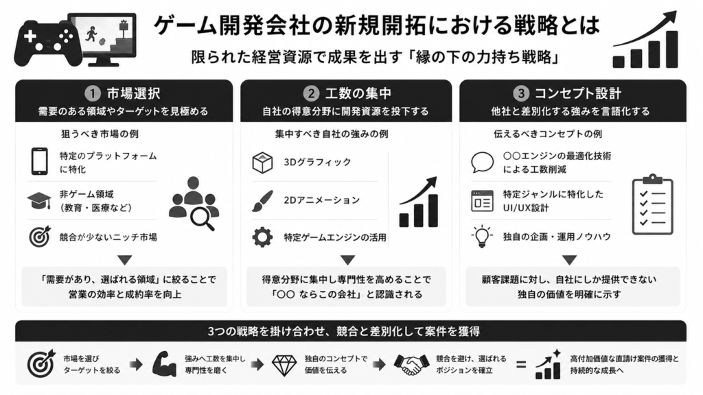 ゲーム開発会社の新規開拓における戦略とは
