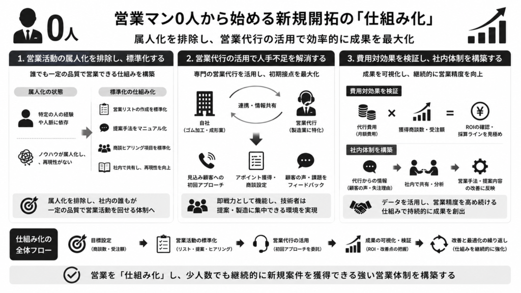 営業マン0人から始める新規開拓の「仕組み化」