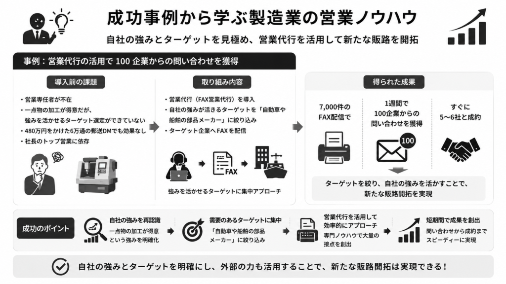成功事例から学ぶ製造業の営業ノウハウ