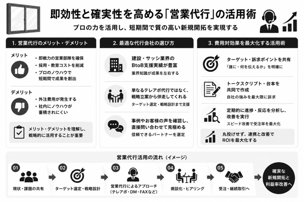 即効性と確実性を高める「営業代行」の活用術