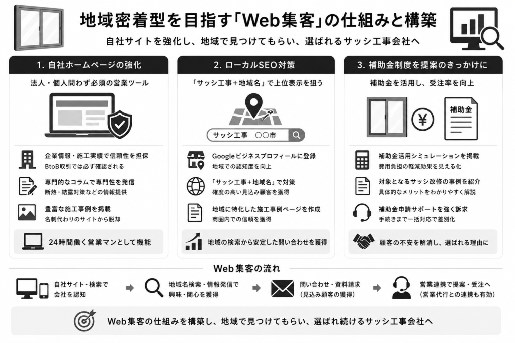 地域密着型を目指す「Web集客」の仕組みと構築