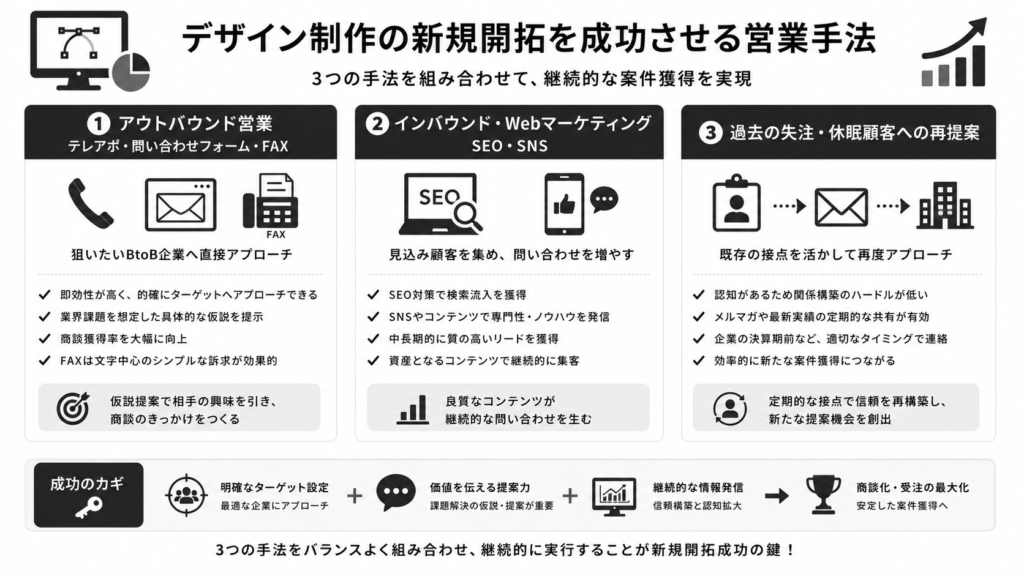 デザイン制作の新規開拓を成功させる営業手法