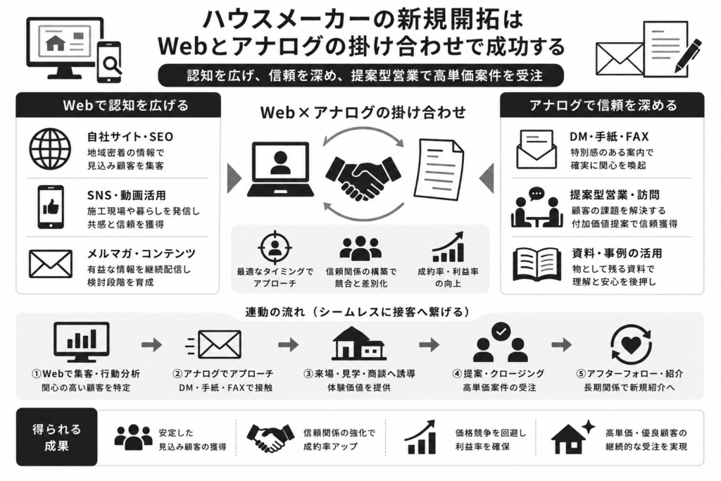 ハウスメーカーの新規開拓を成功させるWebとアナログの活用法