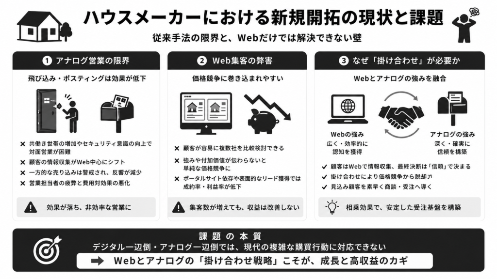 ハウスメーカーにおける新規開拓の現状と課題