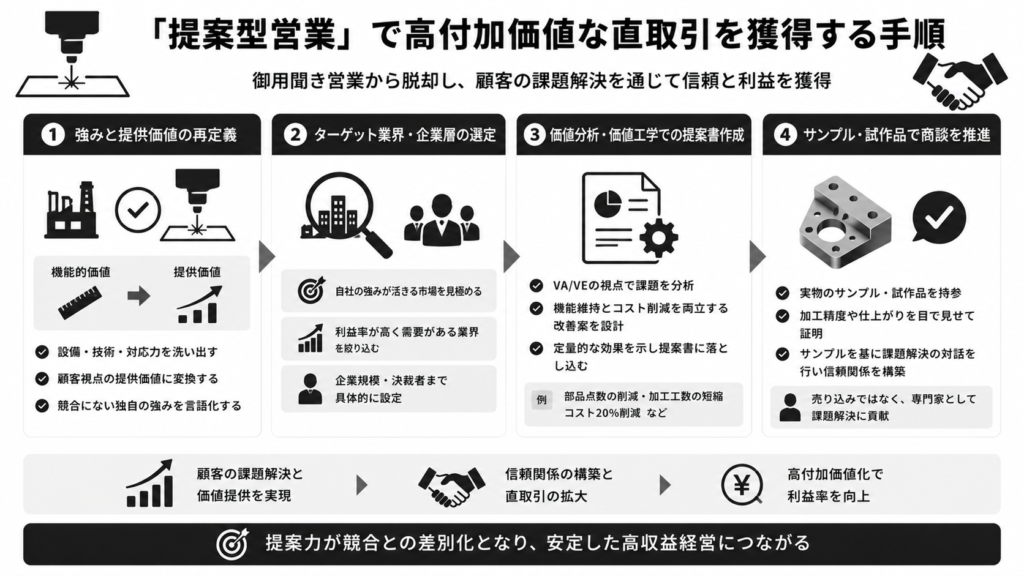 「提案型営業」で高付加価値な直取引を獲得する手順