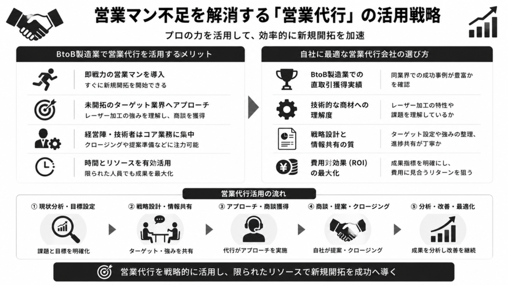 営業マン不足を解消する「営業代行」の活用戦略