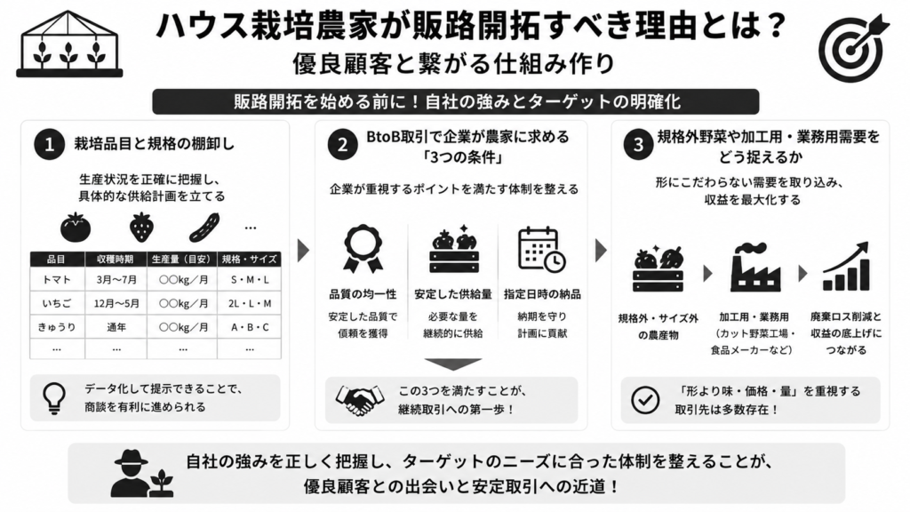 販路開拓を始める前に!自社の強みとターゲットの明確化