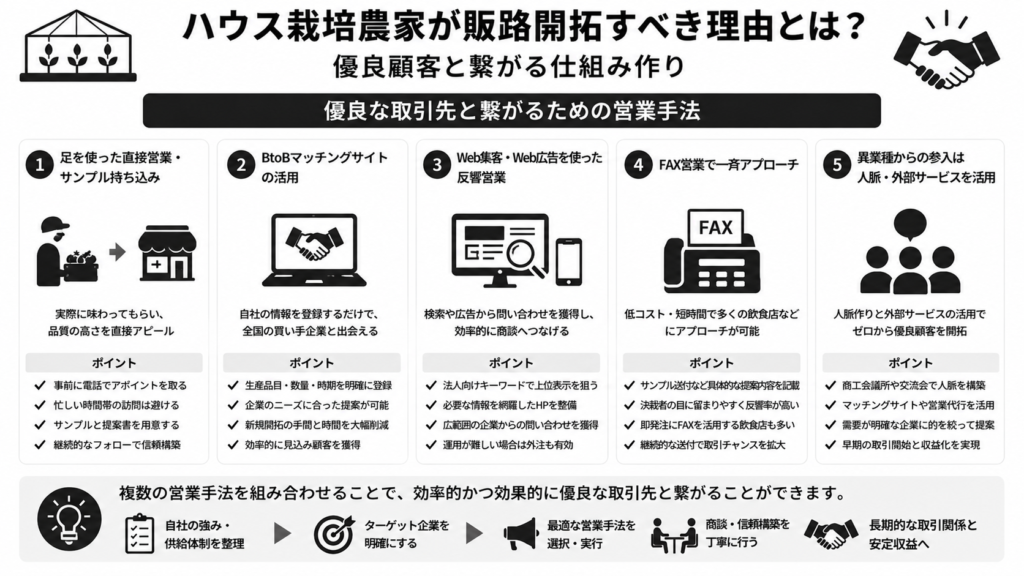 優良な取引先と繋がるための営業手法