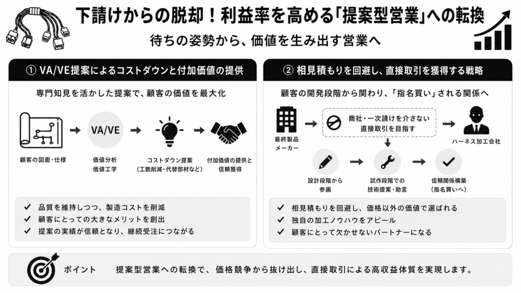 下請けからの脱却!利益率を高める「提案型営業」への転換