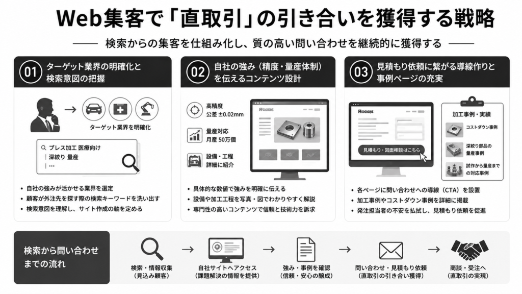 Web集客で「直取引」の引き合いを獲得する戦略