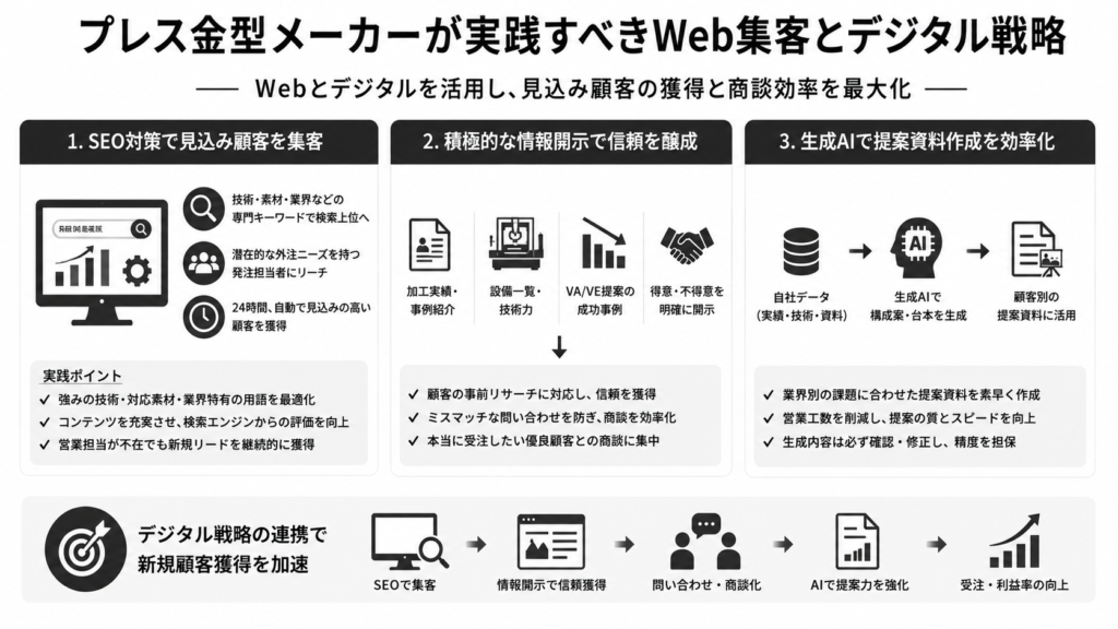 プレス金型メーカーが実践すべきWeb集客とデジタル戦略