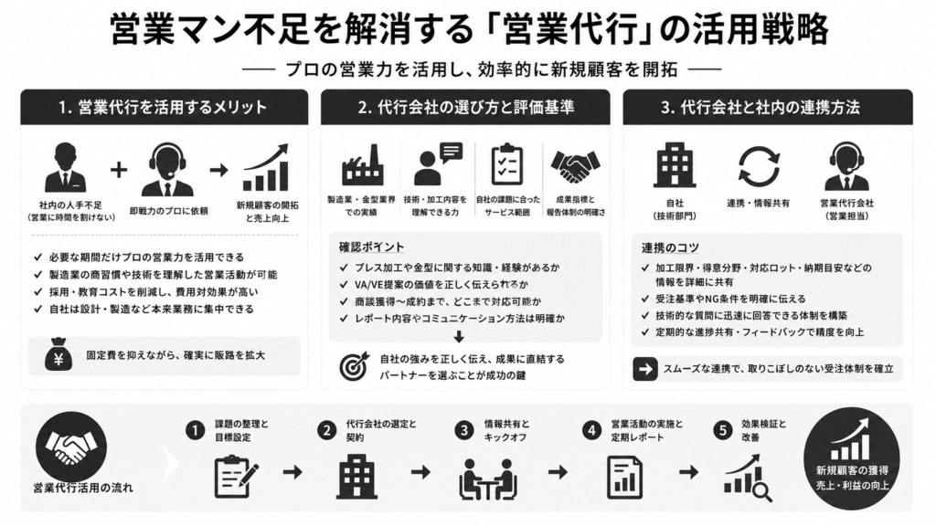 営業マン不足を解消する「営業代行」の活用戦略