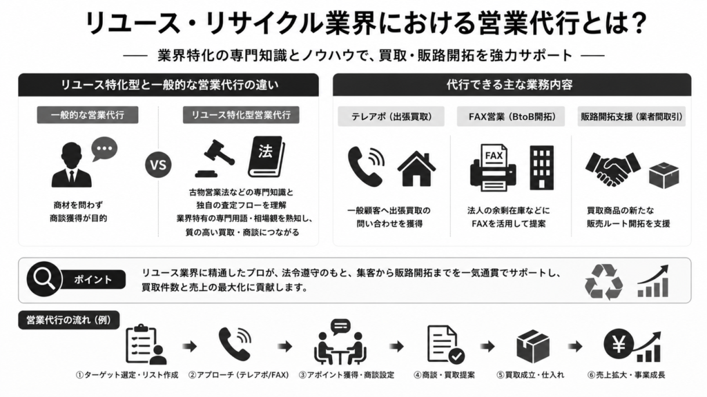 リユース・リサイクル業界における営業代行とは?