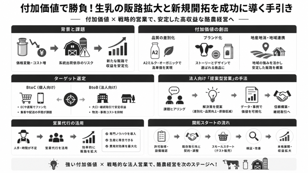 付加価値で勝負!生乳の販路拡大と新規開拓を成功に導く手引き