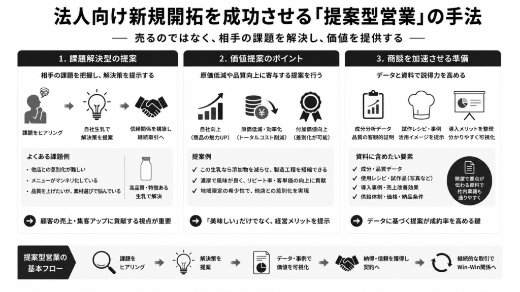 法人向け新規開拓を成功させる「提案型営業」の手法