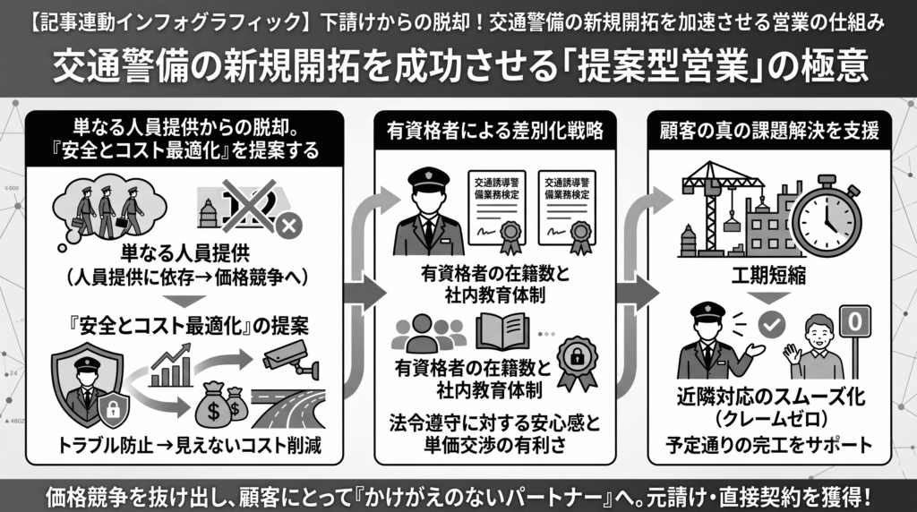 交通警備の新規開拓を成功させる「提案型営業」の極意