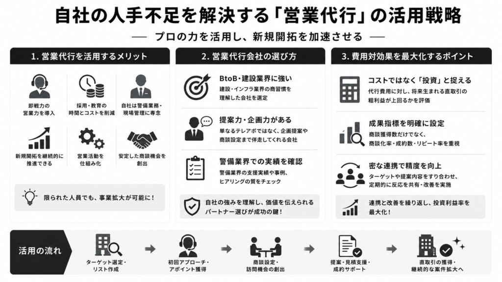 自社の人手不足を解決する「営業代行」の活用戦略
