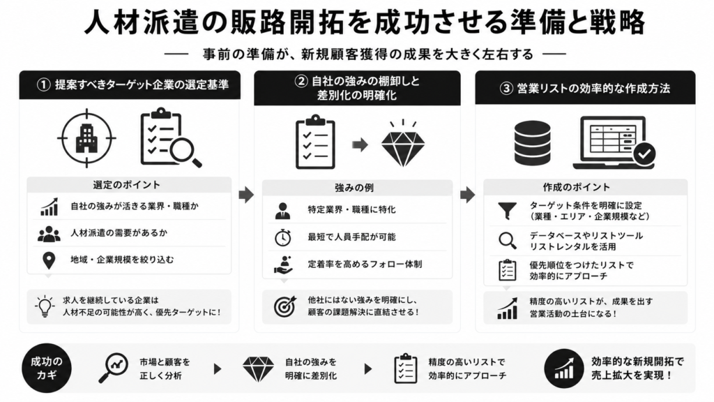 人材派遣の販路開拓を成功させる準備と戦略
