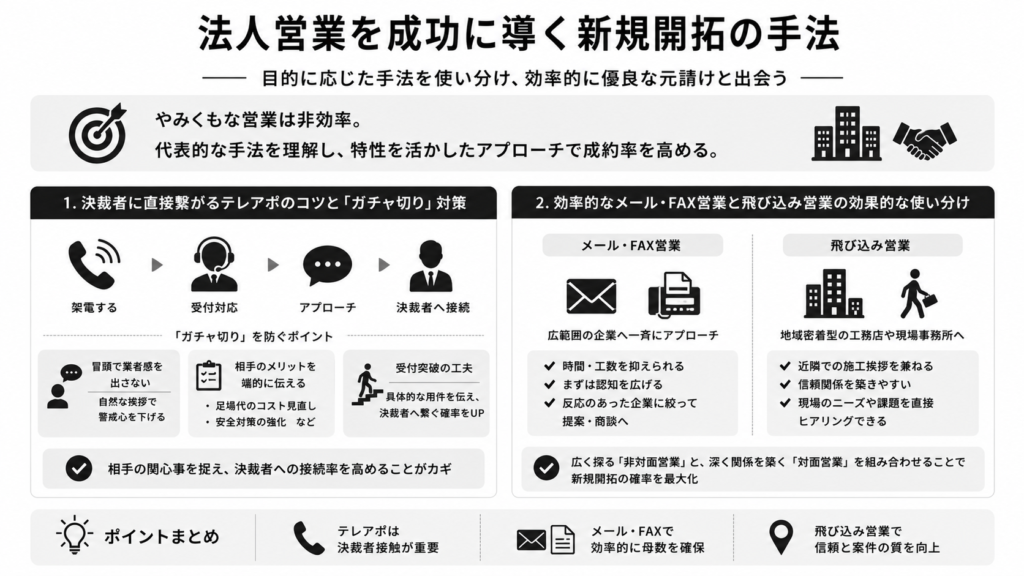 法人営業を成功に導く新規開拓の手法