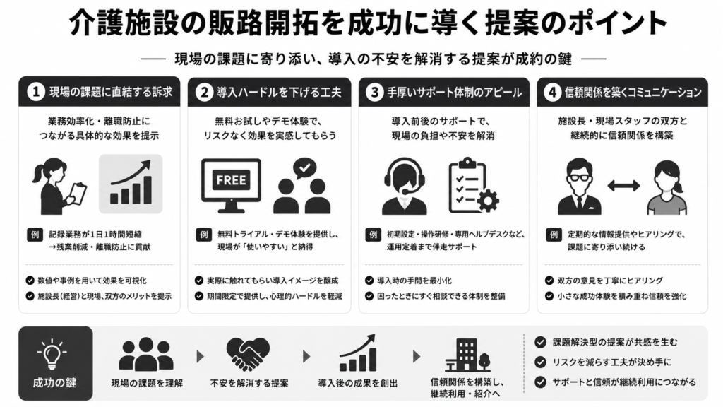 介護施設の販路開拓を成功に導く提案のポイント