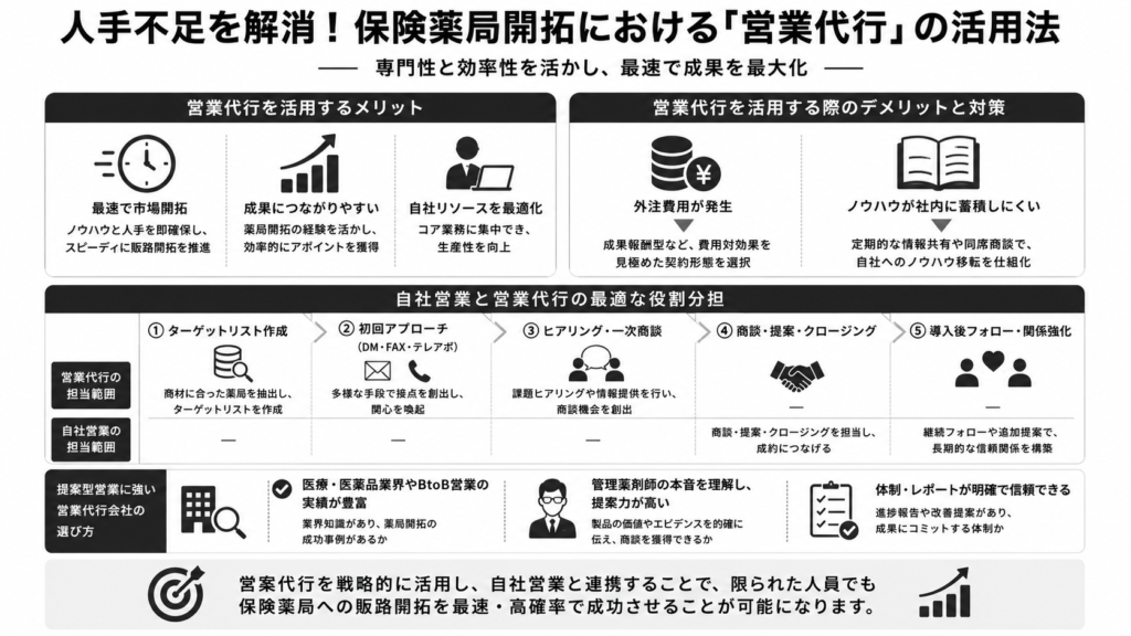 人手不足を解消!保険薬局開拓における「営業代行」の活用法