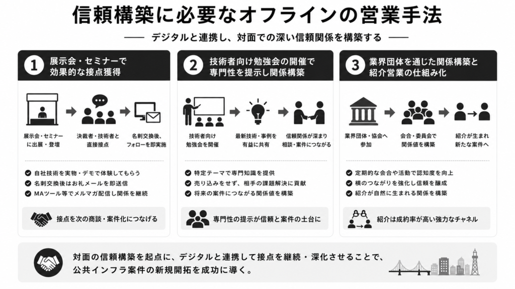 信頼構築に必要なオフラインの営業手法