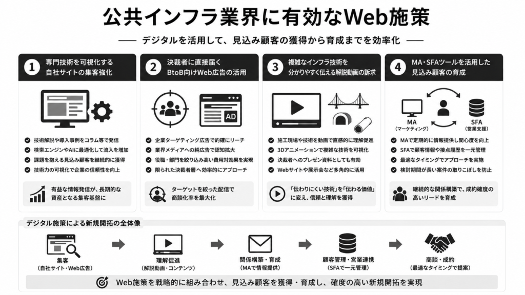 公共インフラ業界に有効なWeb施策