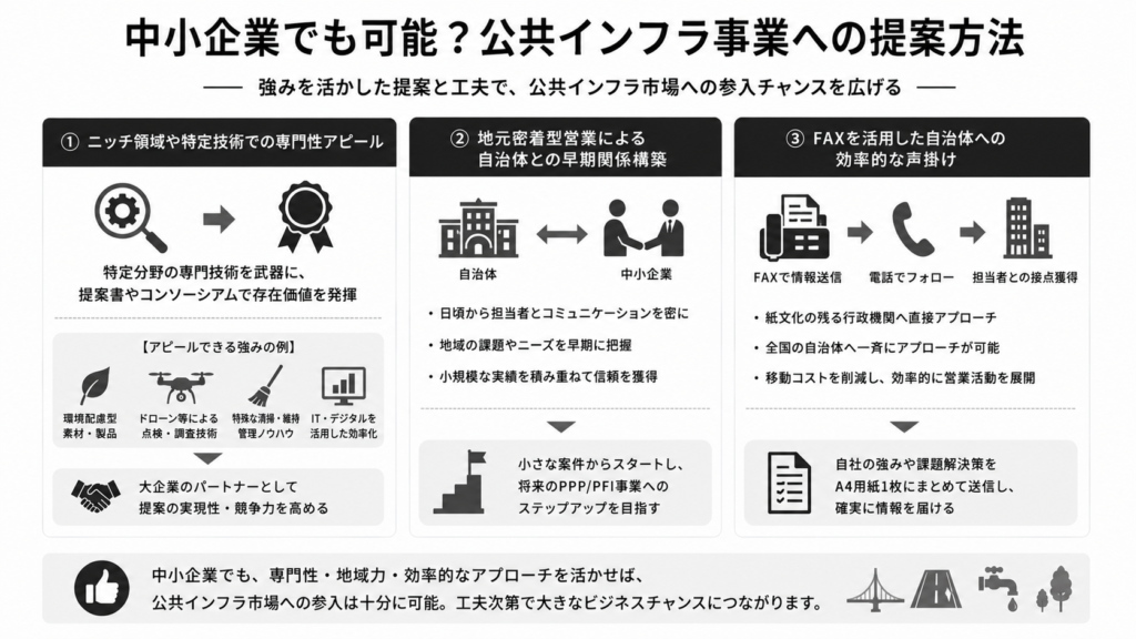 中小企業でも可能？公共インフラ事業への提案方法
