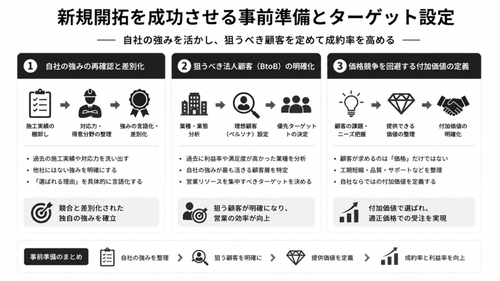 新規開拓を成功させる事前準備とターゲット設定