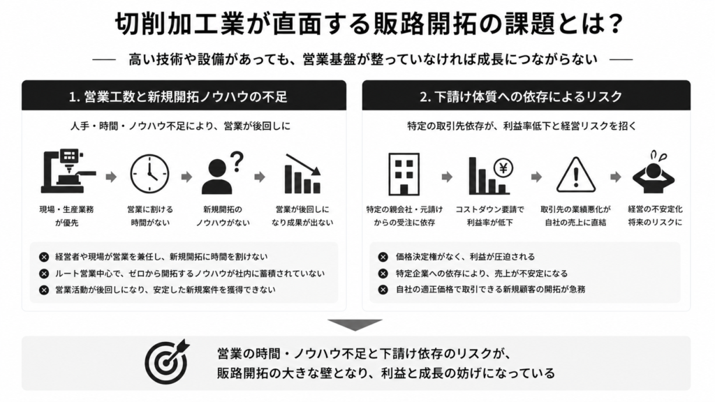 切削加工業が直面する販路開拓の課題とは？