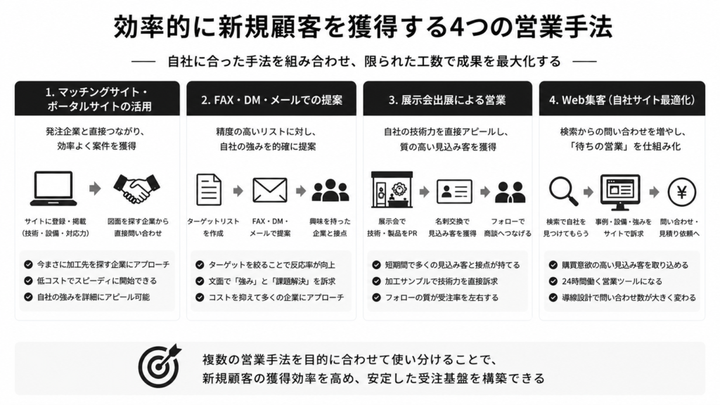 効率的に新規顧客を獲得する4つの営業手法