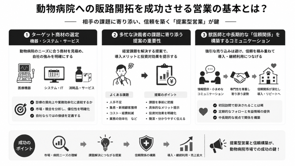 動物病院への販路開拓を成功させる営業の基本とは?