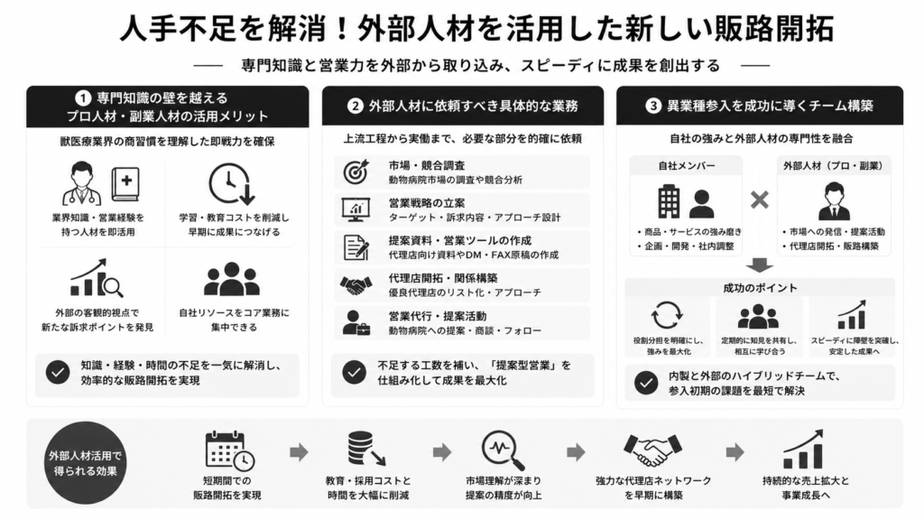 人手不足を解消!外部人材を活用した新しい販路開拓