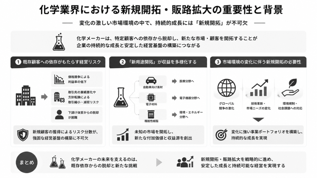 化学業界における新規開拓・販路拡大の重要性と背景