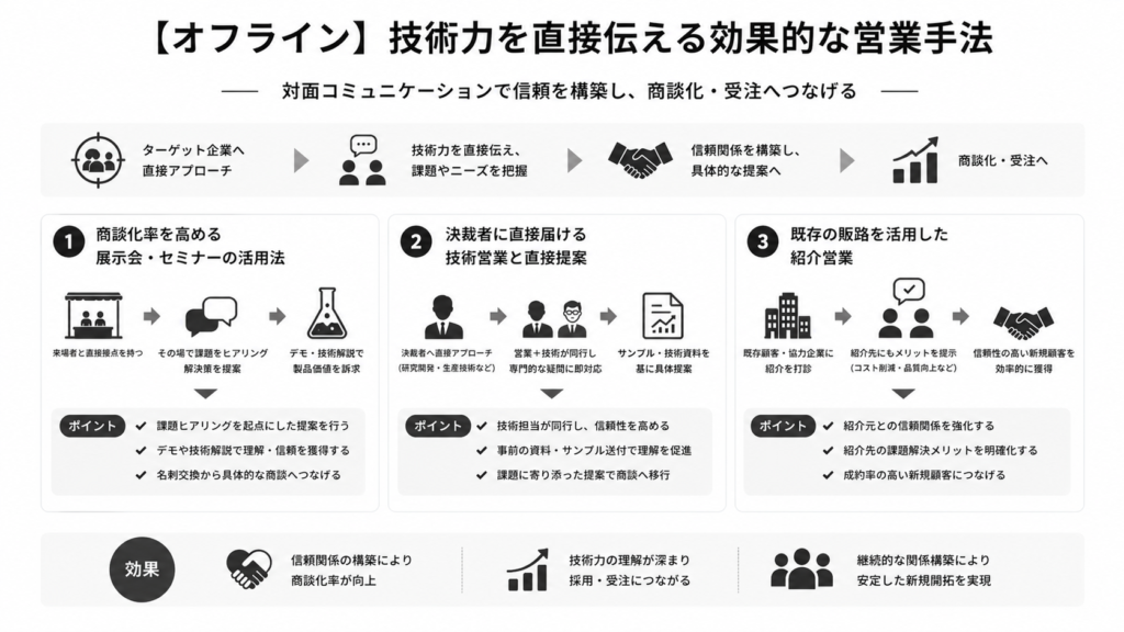 【オフライン】技術力を直接伝える効果的な営業手法