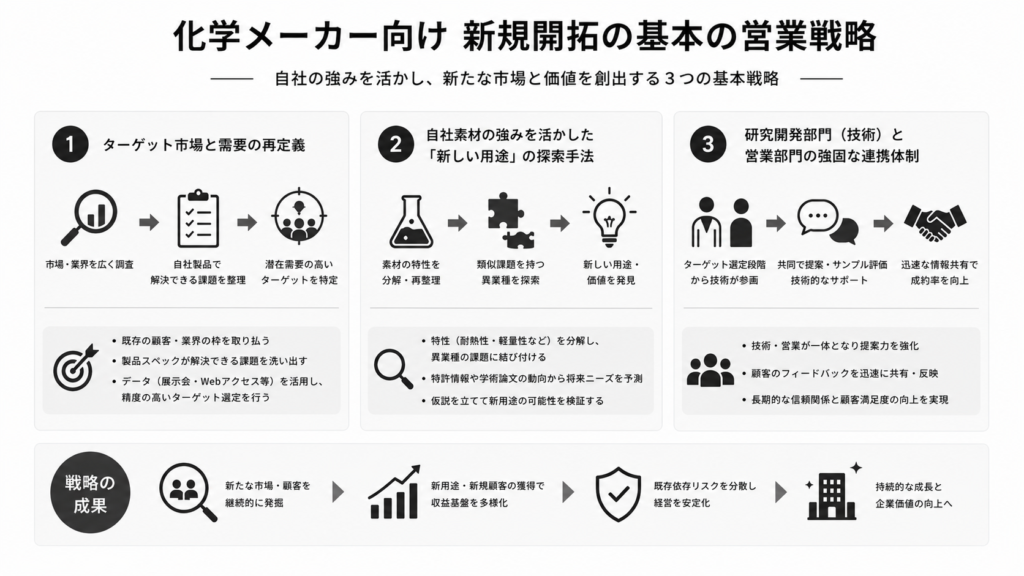 化学メーカー向け新規開拓の基本の営業戦略
