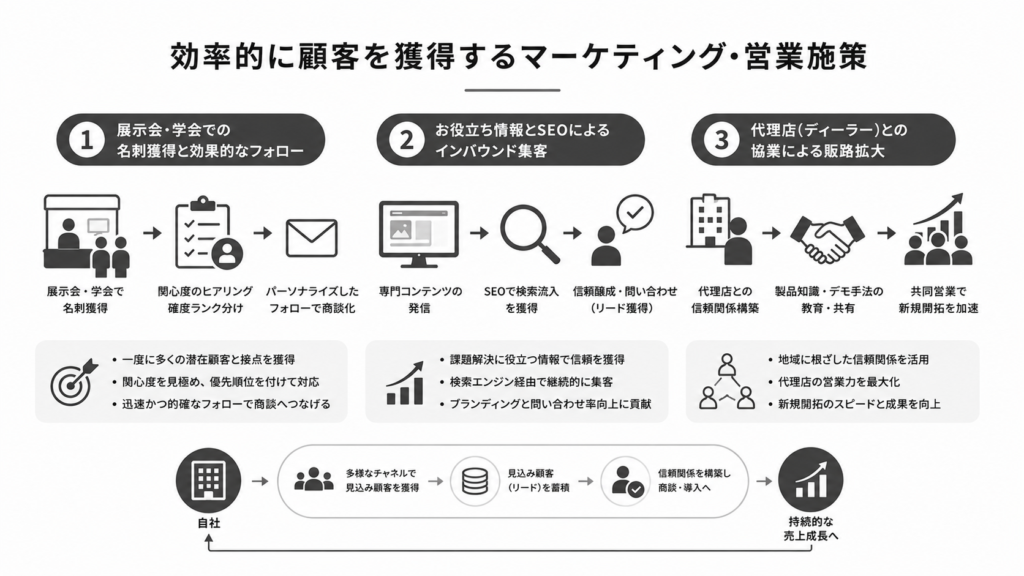 効率的に顧客を獲得するマーケティング・営業施策