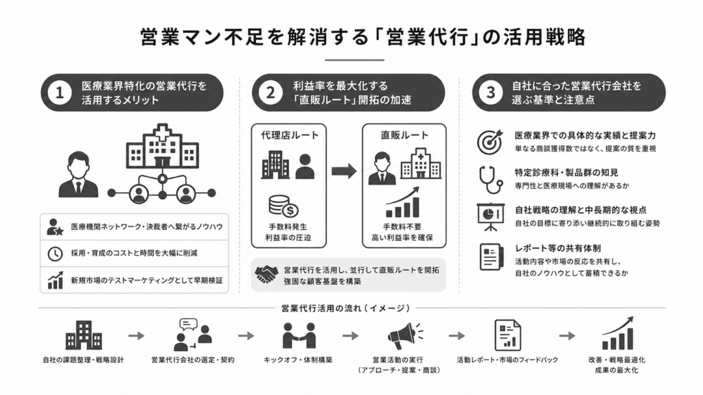 営業マン不足を解消する「営業代行」の活用戦略