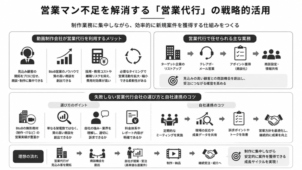 営業マン不足を解消する「営業代行」の戦略的活用