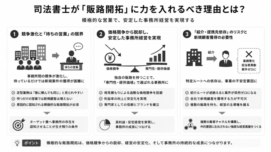 司法書士が「販路開拓」に力を入れるべき理由とは?
