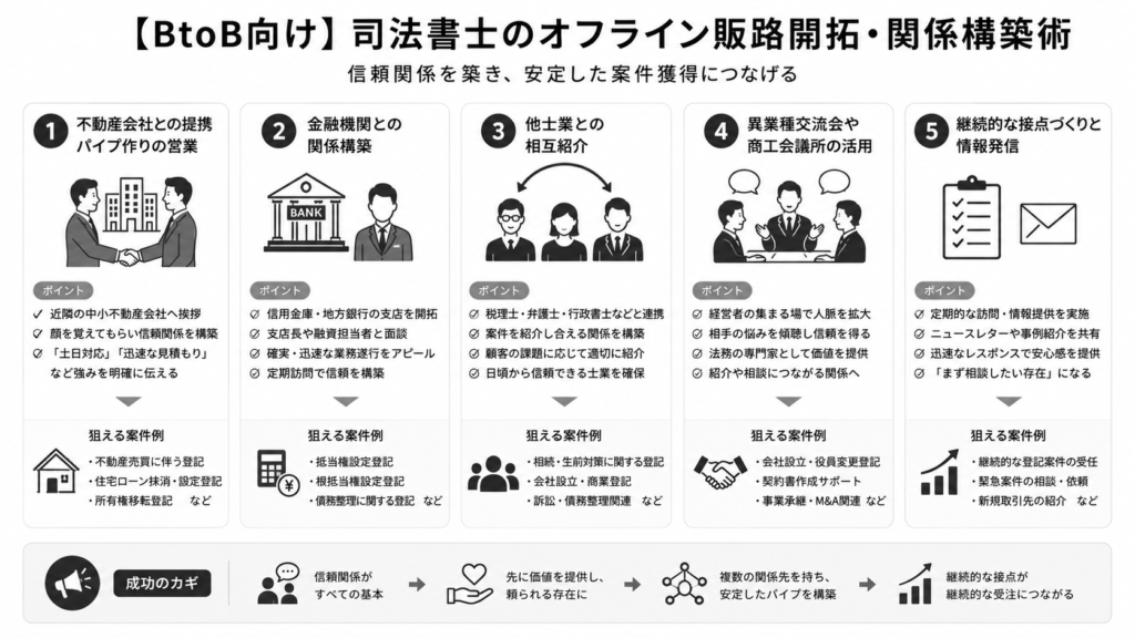 【BtoB向け】司法書士のオフライン販路開拓・関係構築術