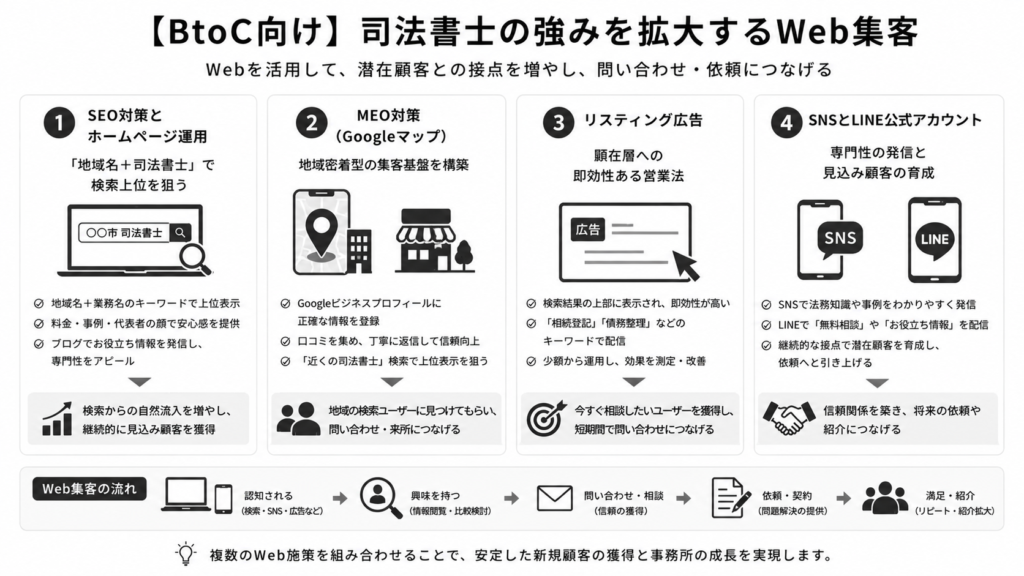 【BtoC向け】司法書士の強みを拡大するWeb集客