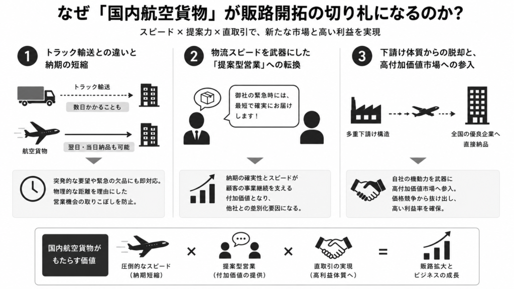 なぜ「国内航空貨物」が販路開拓の切り札になるのか?