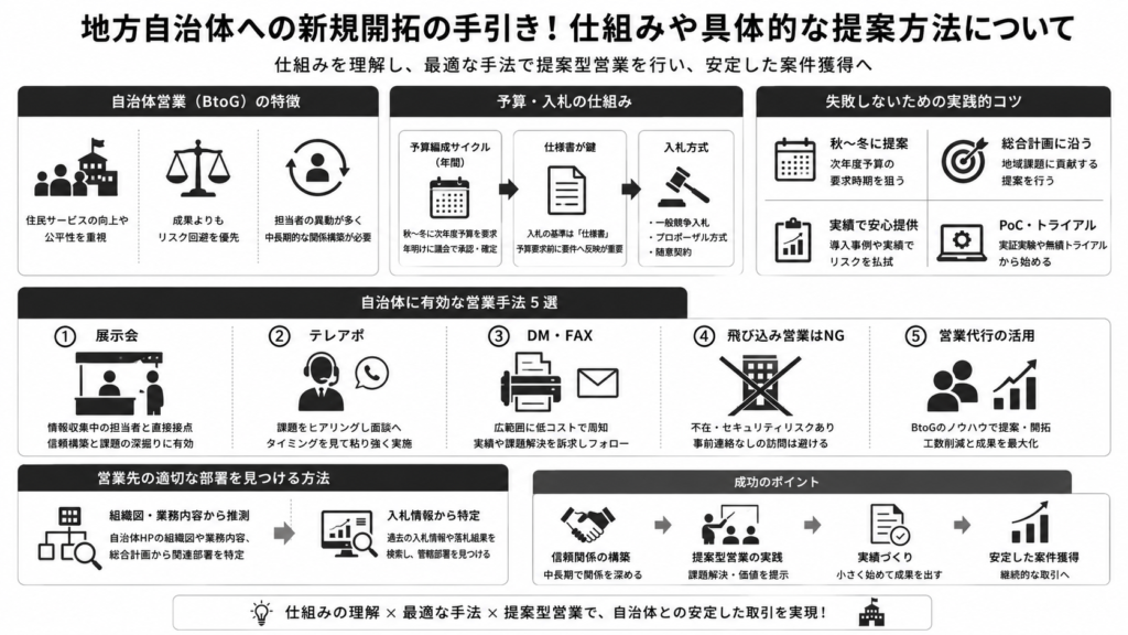 地方自治体への新規開拓の手引き!仕組みや具体的な提案方法について