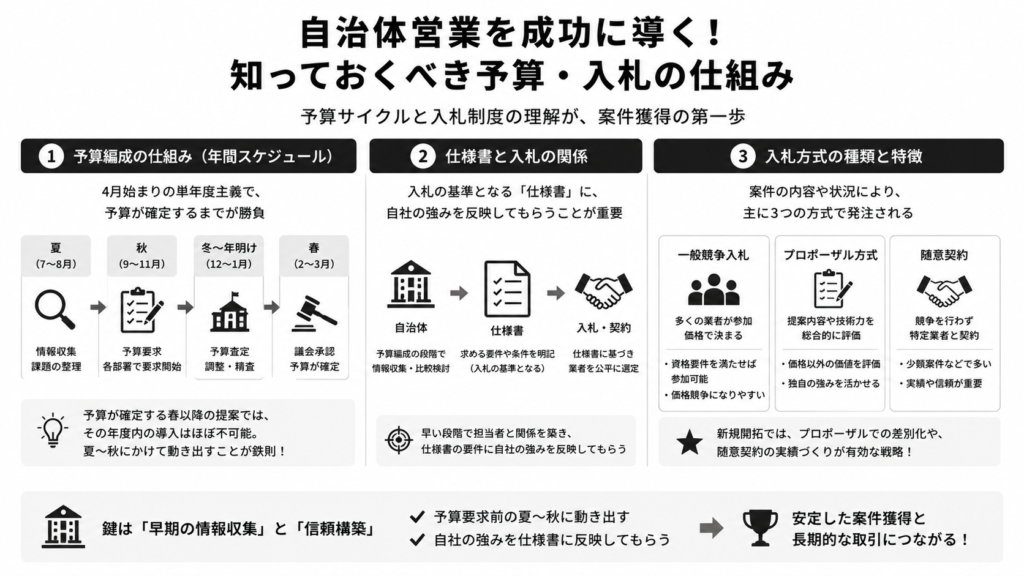 自治体営業を成功に導く!知っておくべき予算・入札の仕組み