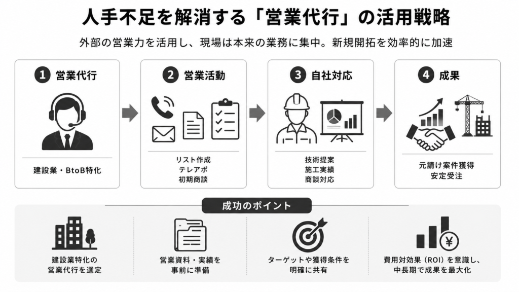 人手不足を解消する「営業代行」の活用戦略